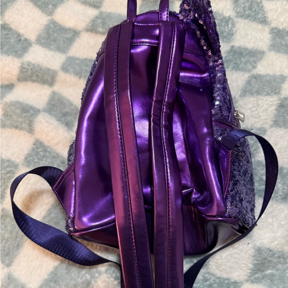 Disney Purple Sequin Women's mini Backpack - Picture 3 of 4
